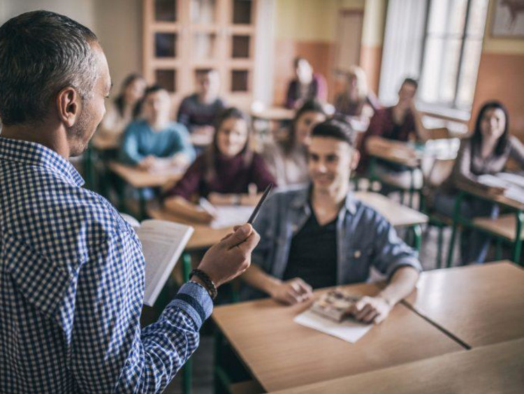 instructor teaches students