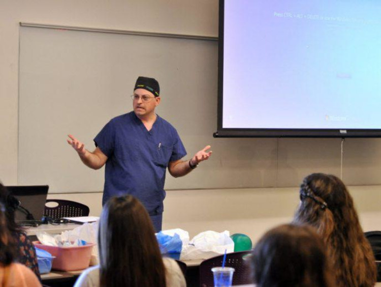 nursing professor teaching a class