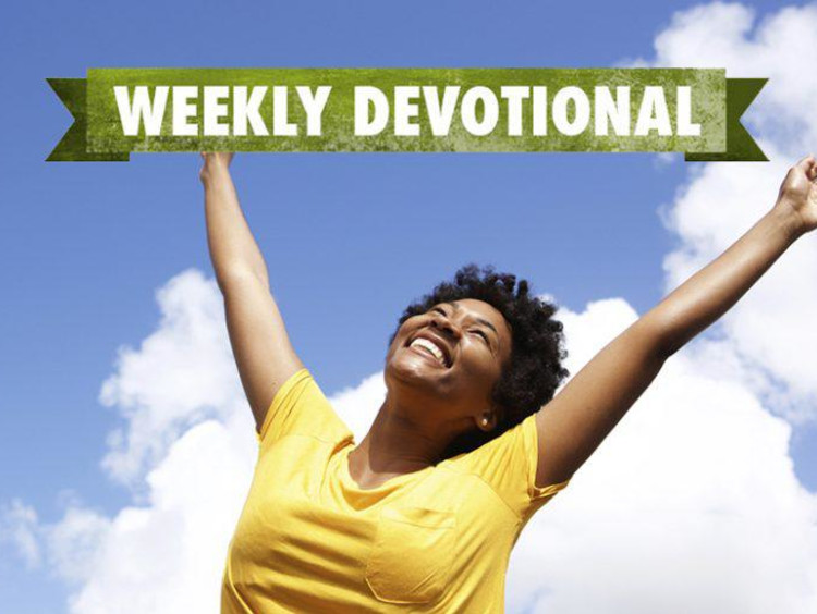 Weekly Devotional: Woman smiling with her arms up