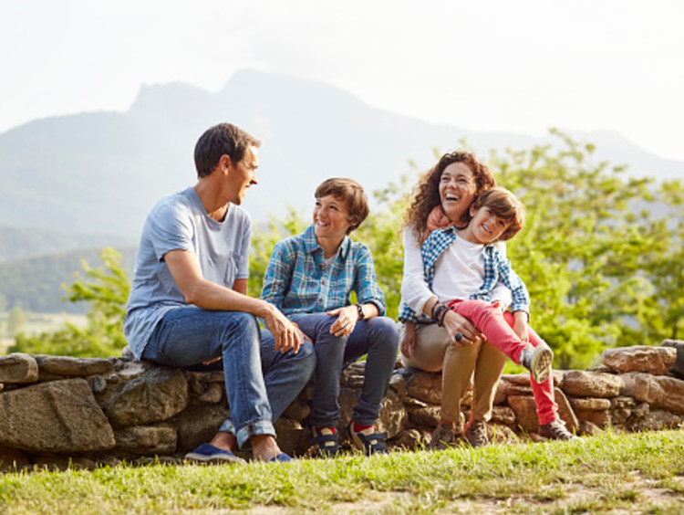 family finding beauty together