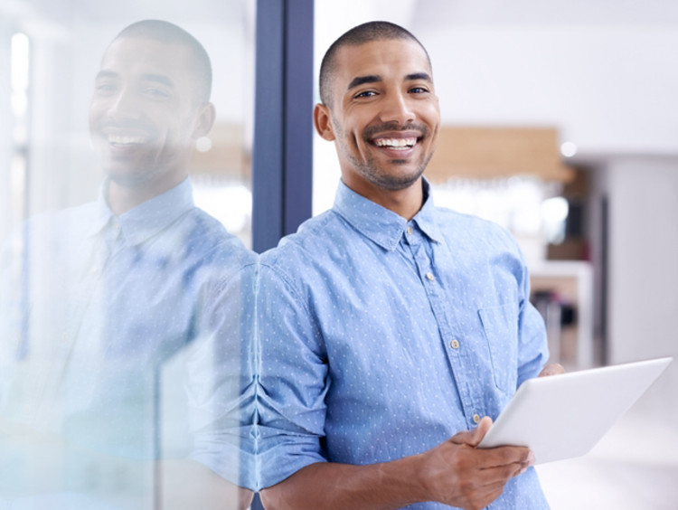 business person with entrepreneurial degree reviewing a business plan