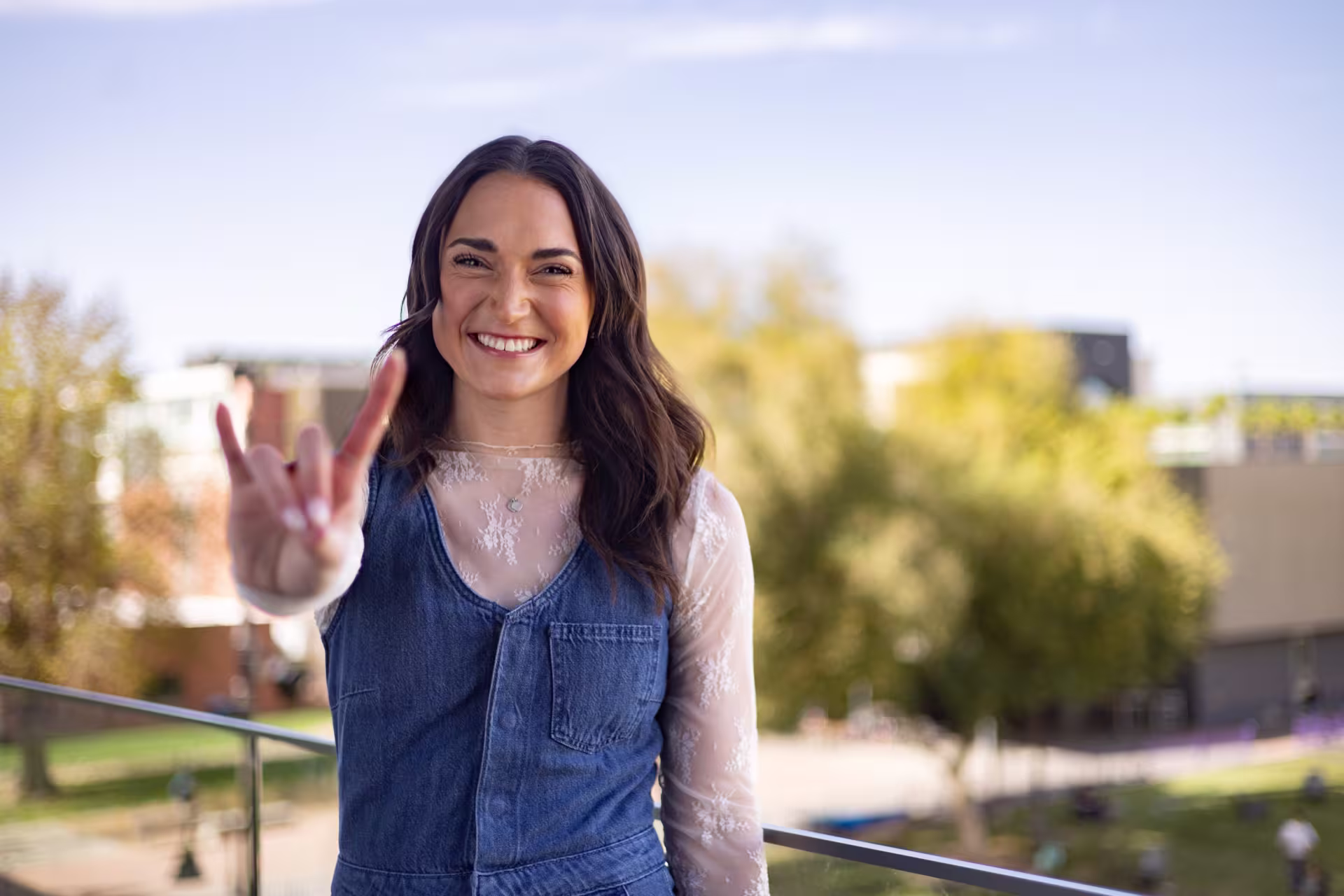 Student smiles after getting financial aid