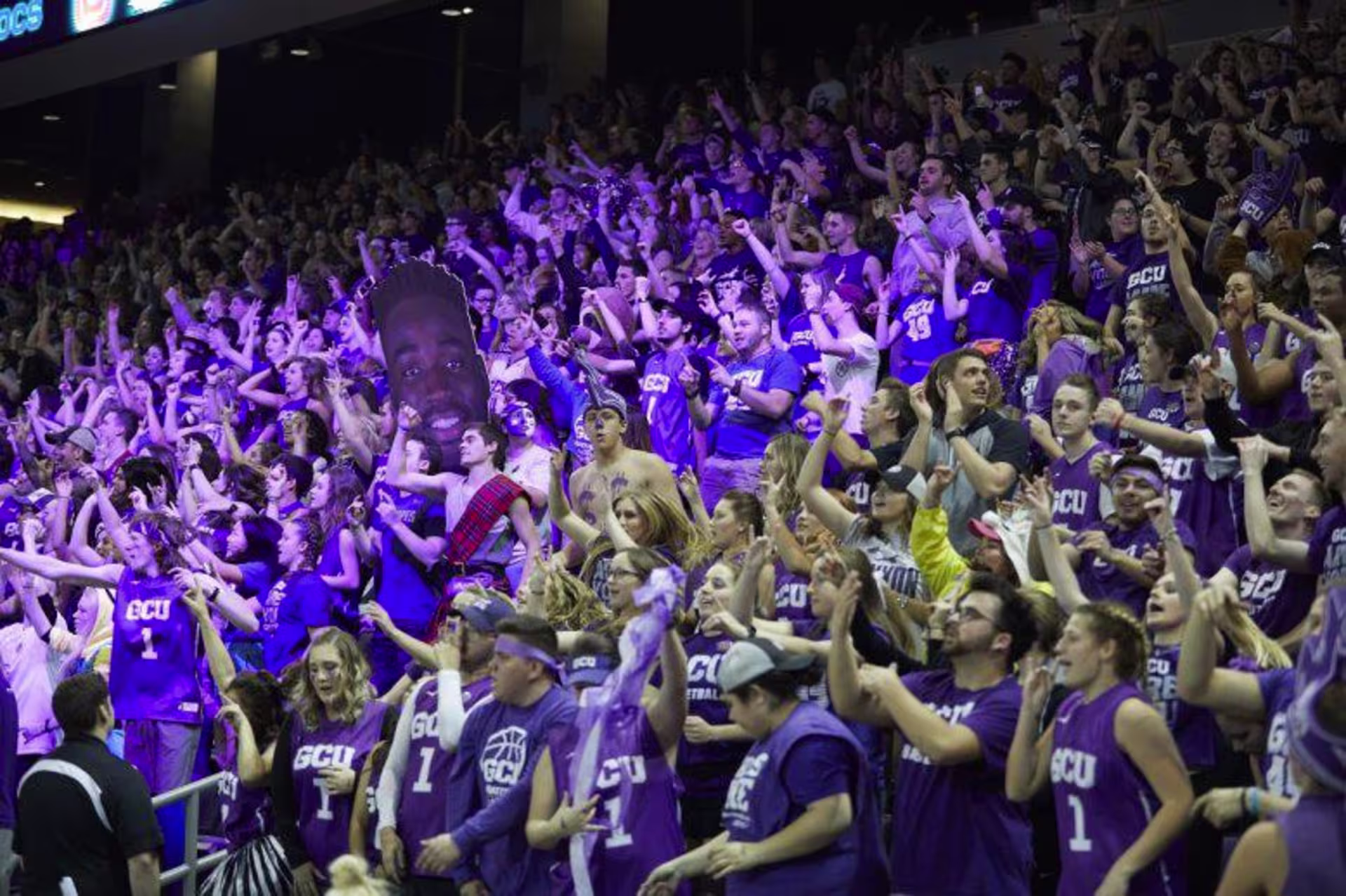 GCU student section during a basketball game