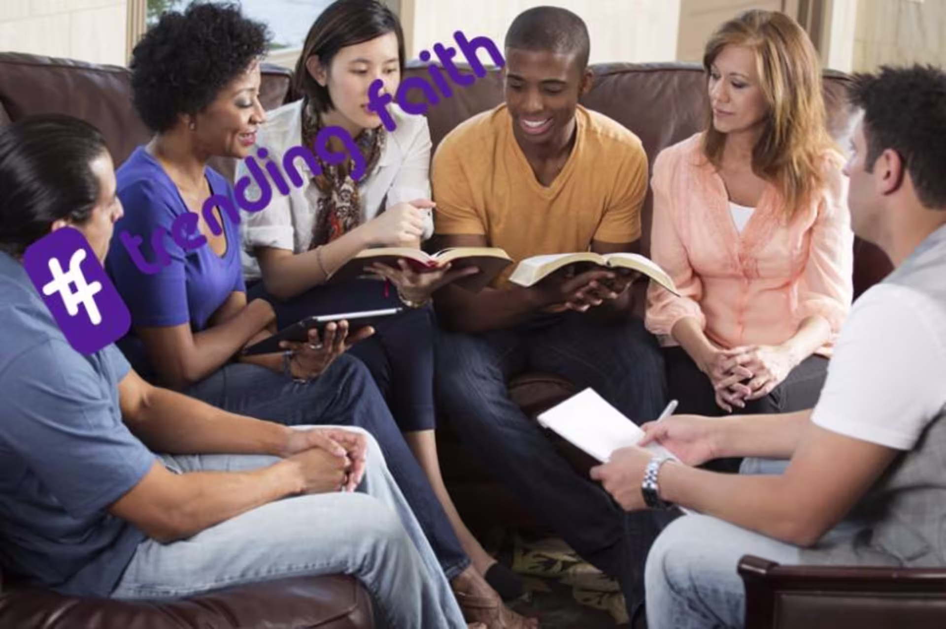 students in a bible study