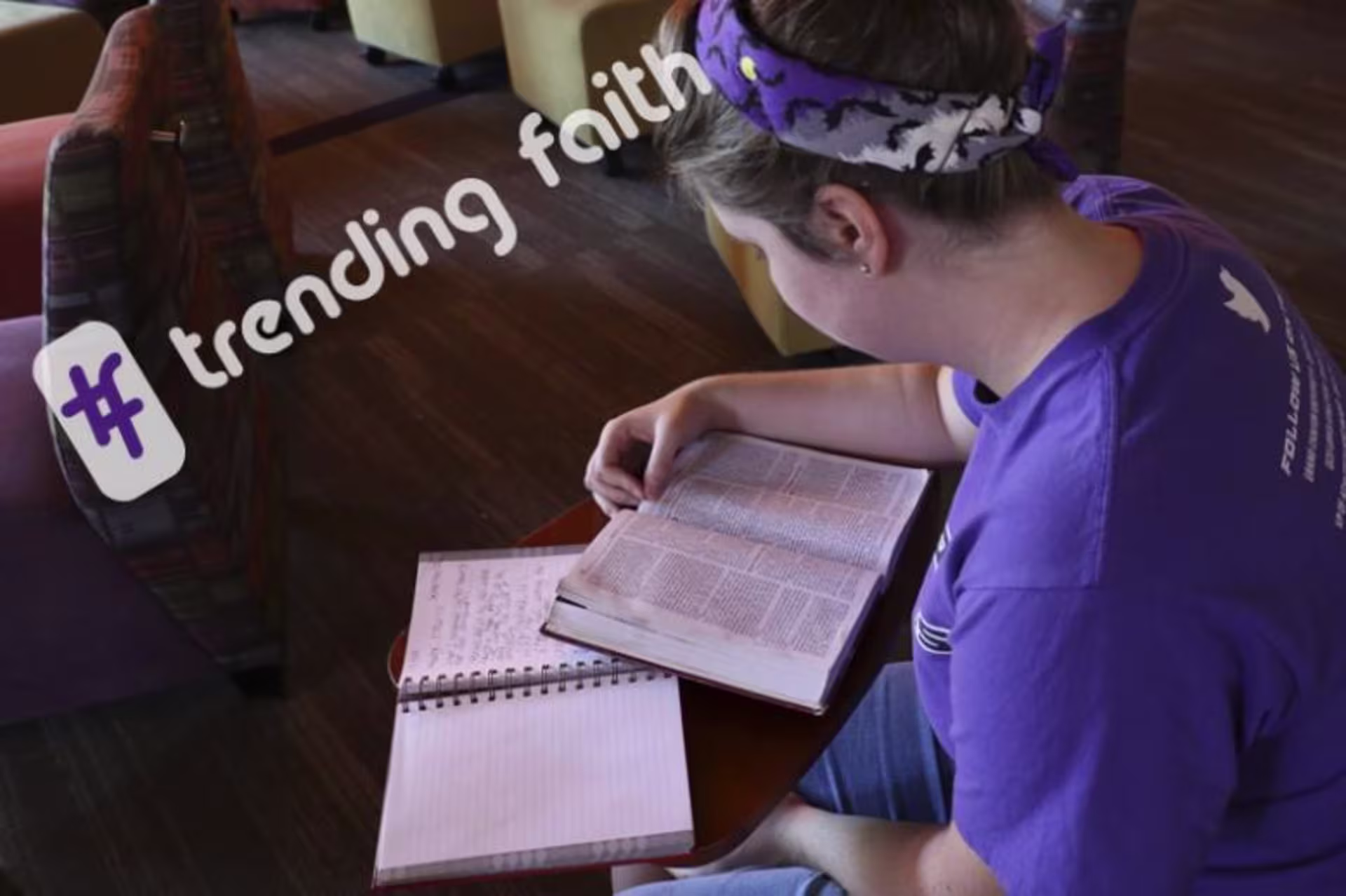 person reading the bible