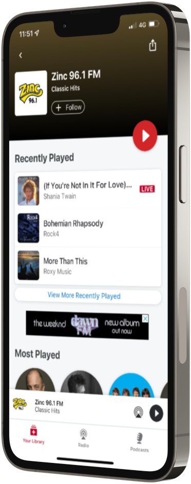 Listen to Zinc 96 on iHeart