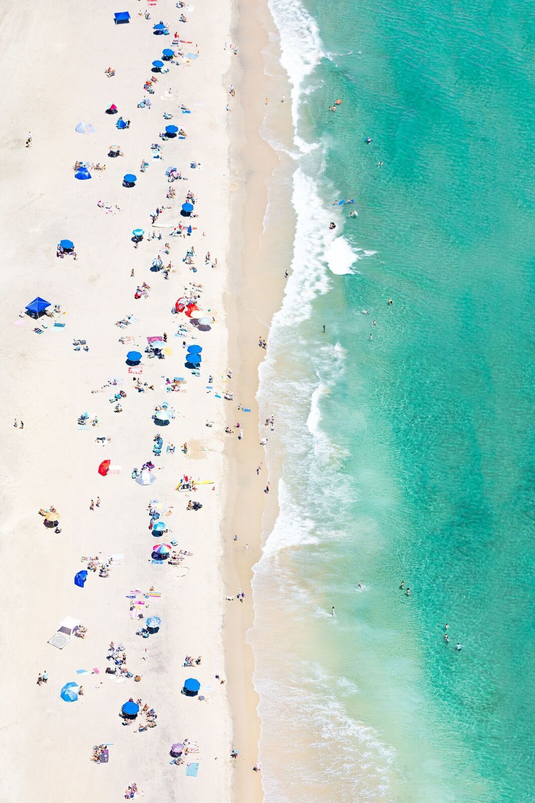 Crescent Beach, Rhode Island beach aerial by Gray Malin