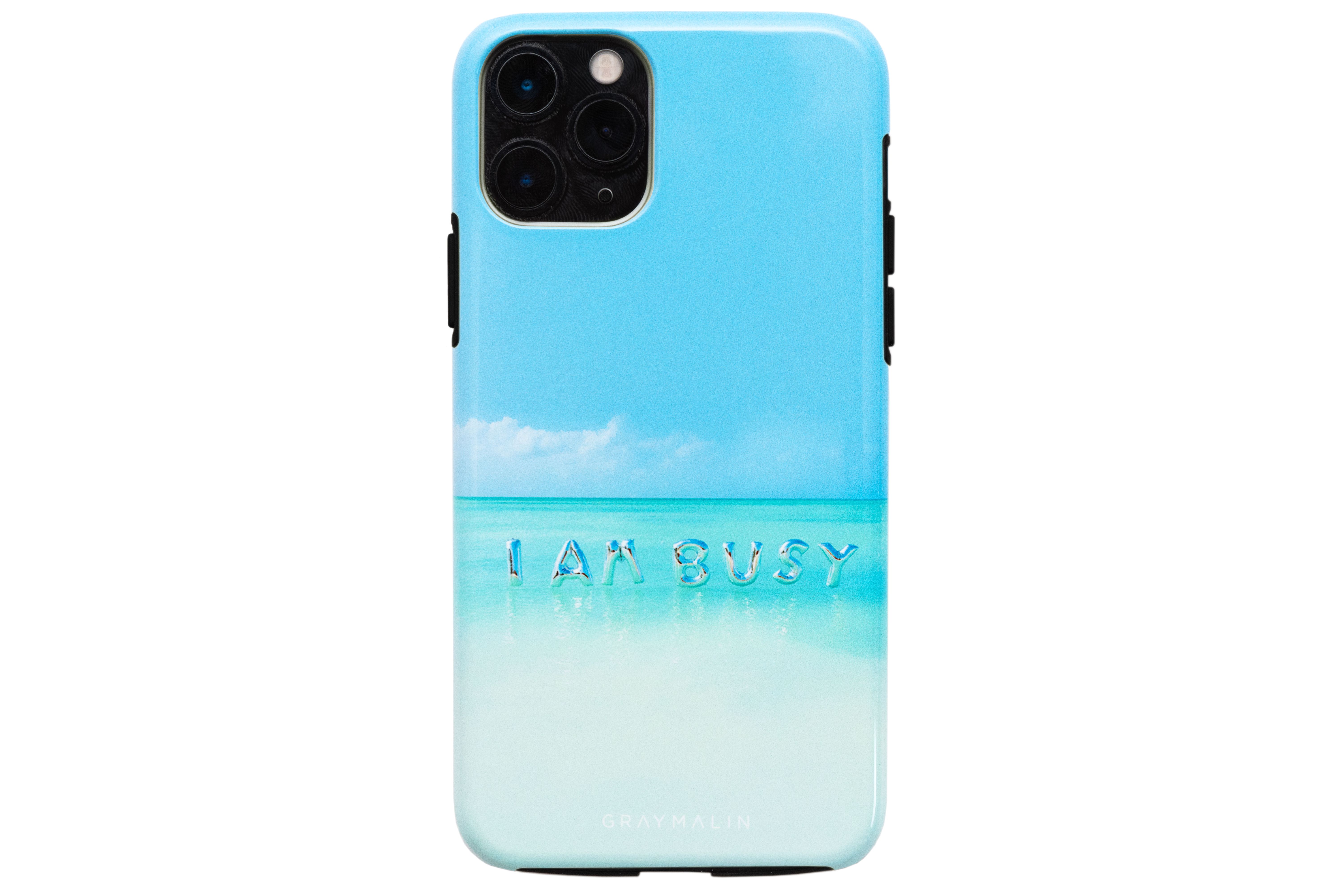 The I Am Busy Balloons Iphone Case Gray Malin