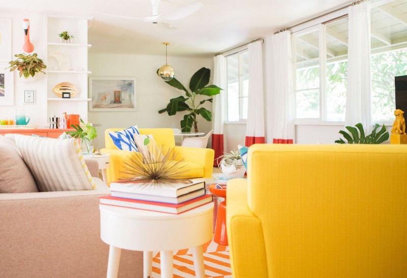 Mrs. Lilien's Colorful Living Room