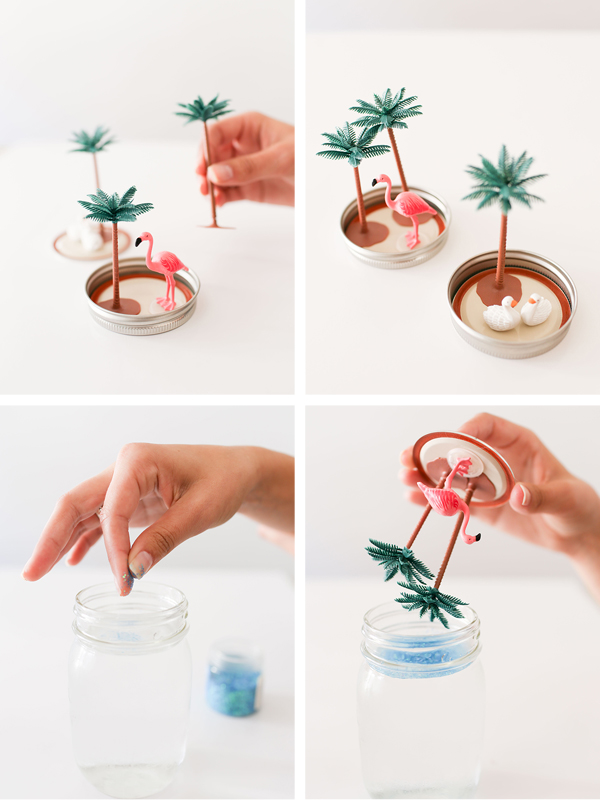 Learn how to make the sunniest summer snow globes via Gray Malin