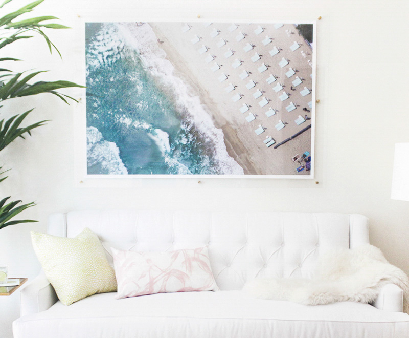 Jana Bek's DIY Framing trick with Gray Malin's beach aerial print