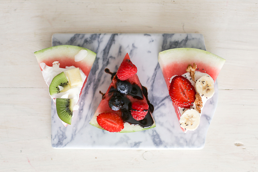 Watermelon Pizza, 3 ways