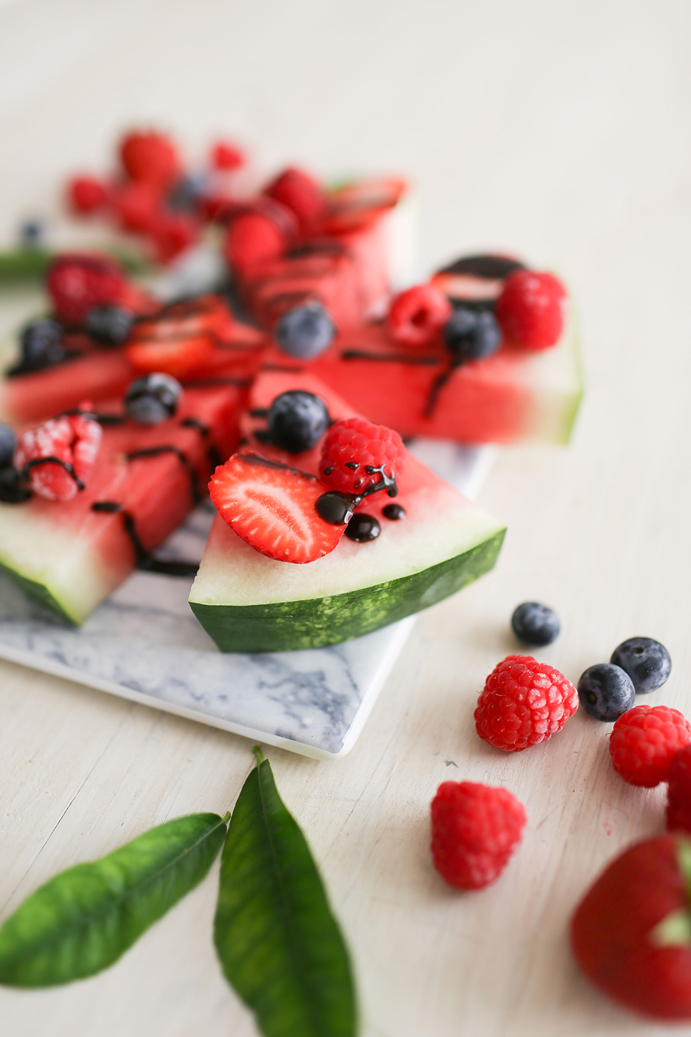 Get the recipe for this Chocolatey Drizzle Berry Pizza on GrayMalin.com/Lifestyle