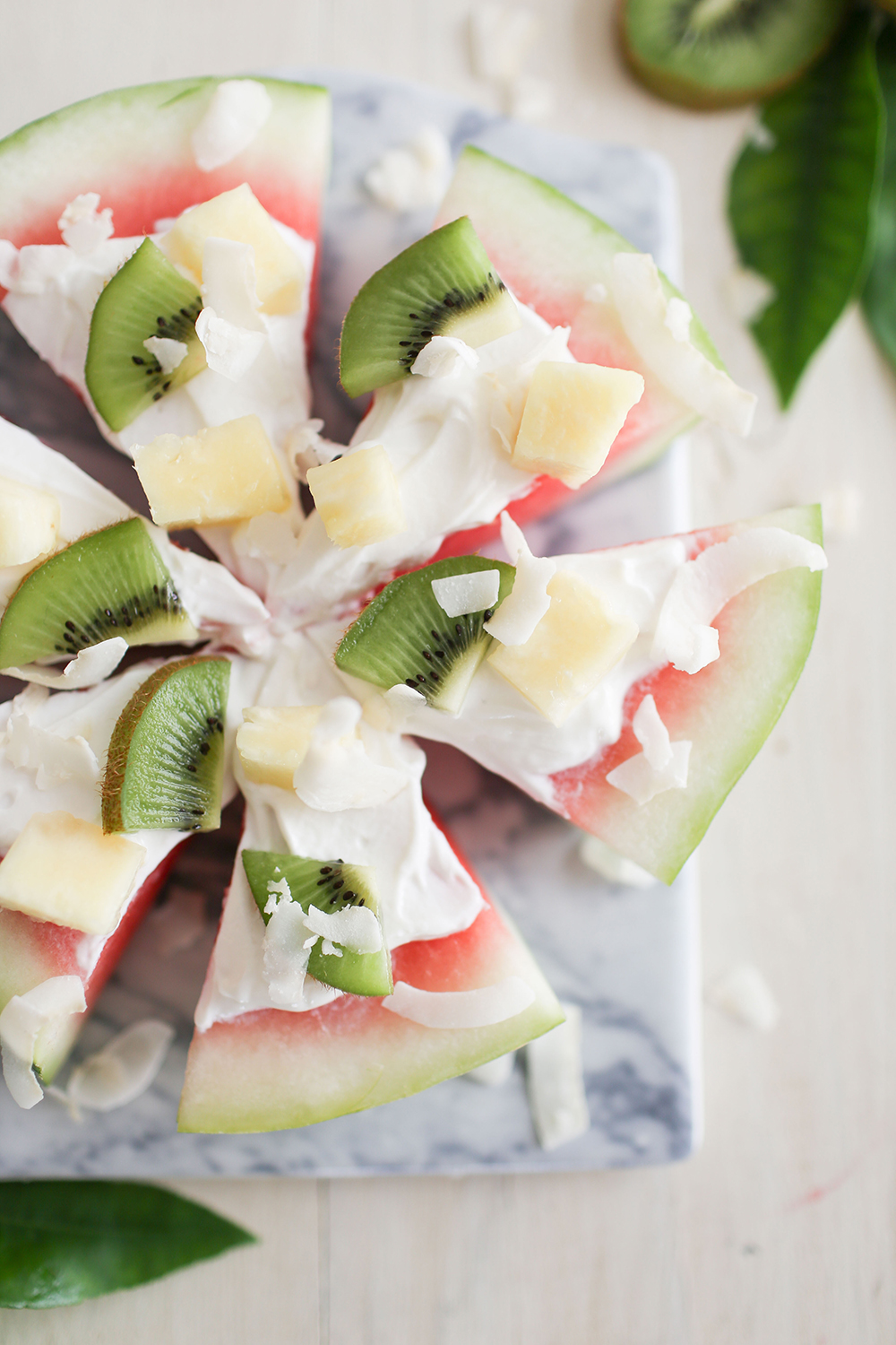 Watermelon Pizza, 3 Ways: Tropical