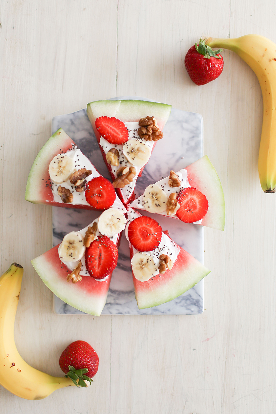 Strawberry Banana Nut Pizza