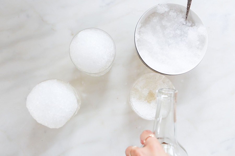 Get the recipe for these strawberry pineapple snow cone cocktails