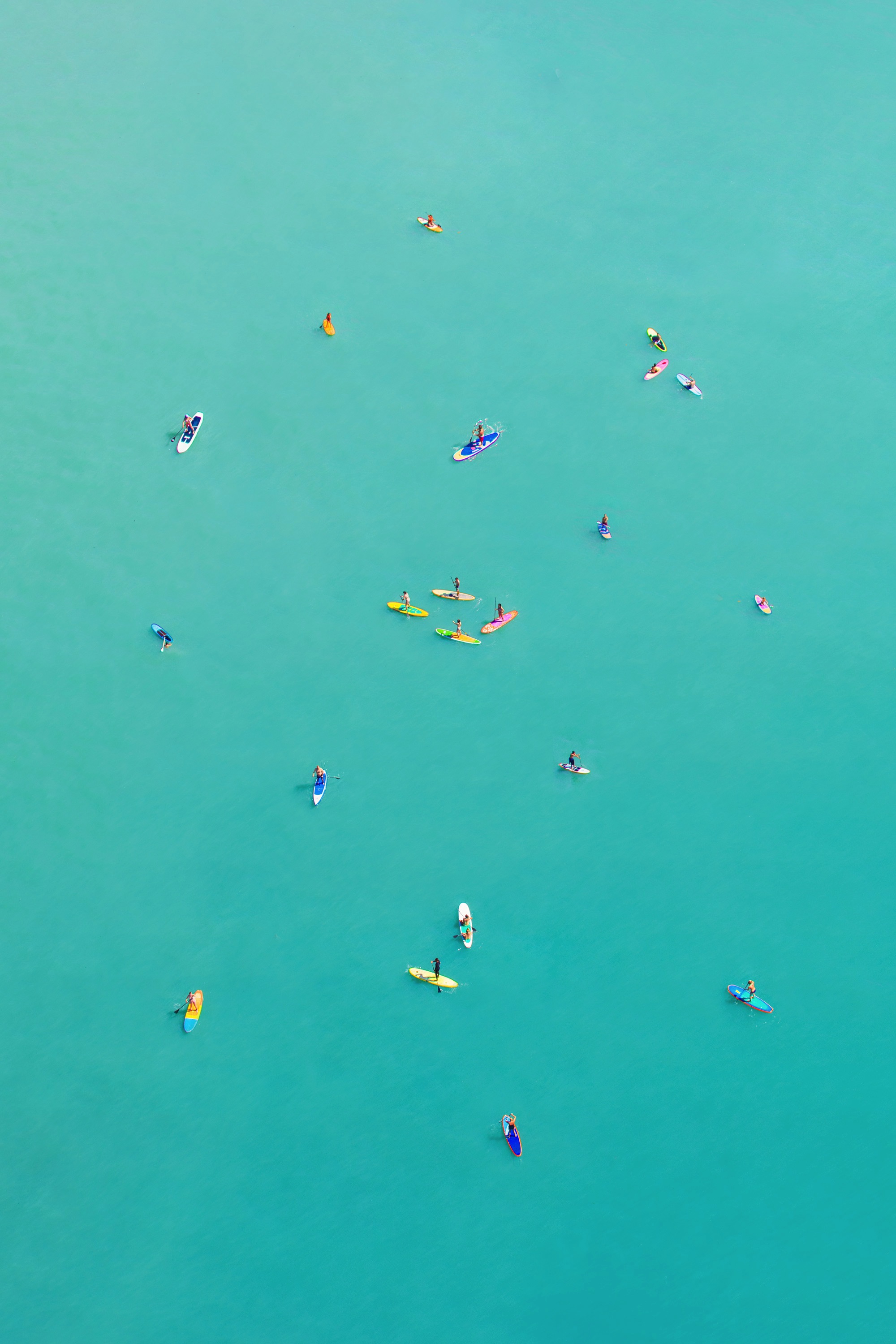 Gray Malin's New Rio Beach Aerials - Rio Paddle Boarders Vertical