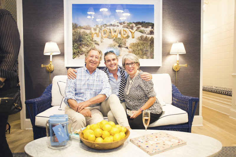 Gray Malin at Draper James opening with his Parents