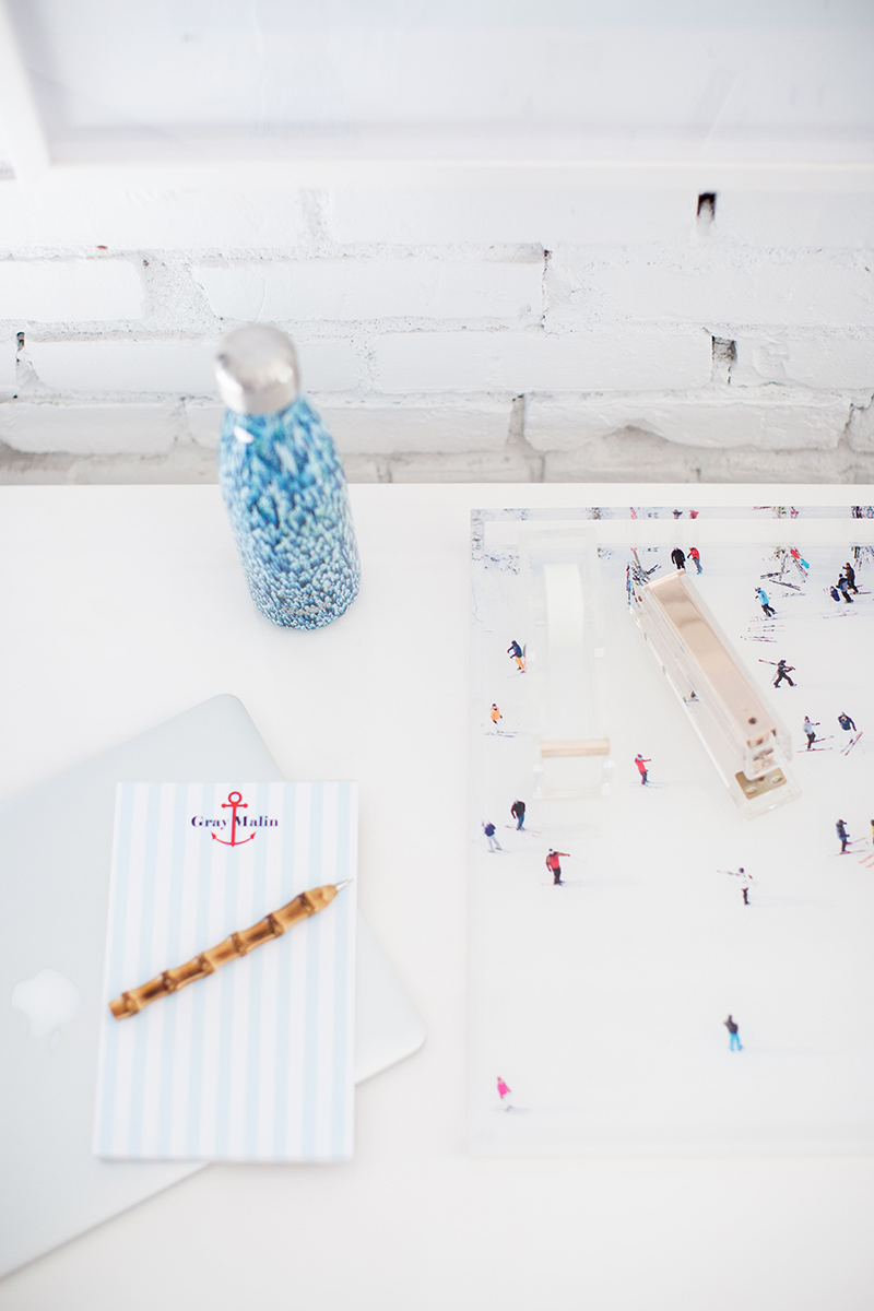 The prettiest desk styled with GM Luxury Trays