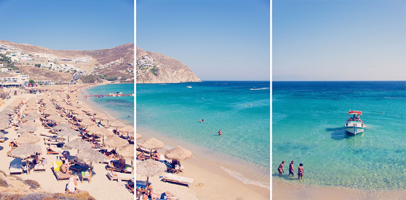 Mykonos Beach Triptych - Gray Malin