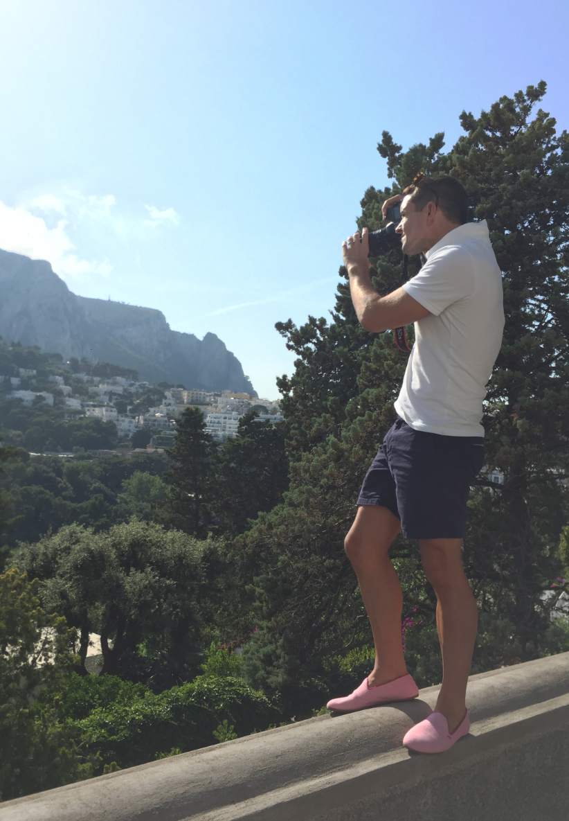 Gray Malin Behind the Scenes shot in Capri, Italy