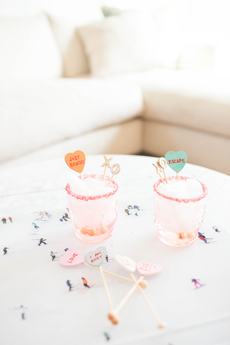 The sweetest DIY drink stirrers for V-Day | tutorial on GrayMalin.com