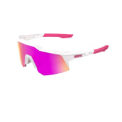 100% Speedcraft XS Sunglasses, Matte White/Pink Frame, HiPER Vital