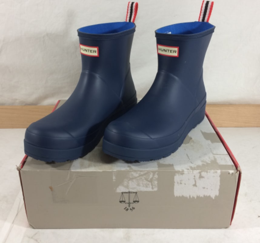 Hunter short navy boots cheap