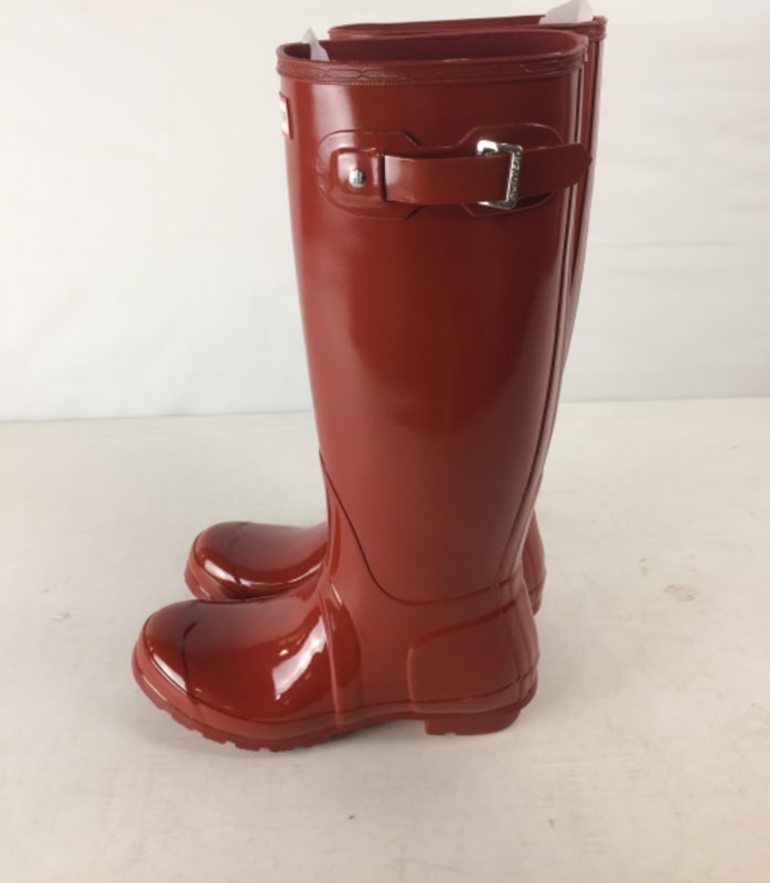 Hunter ORIGINAL TALL GLOSS Ladies Rubber Wellington Boots Military