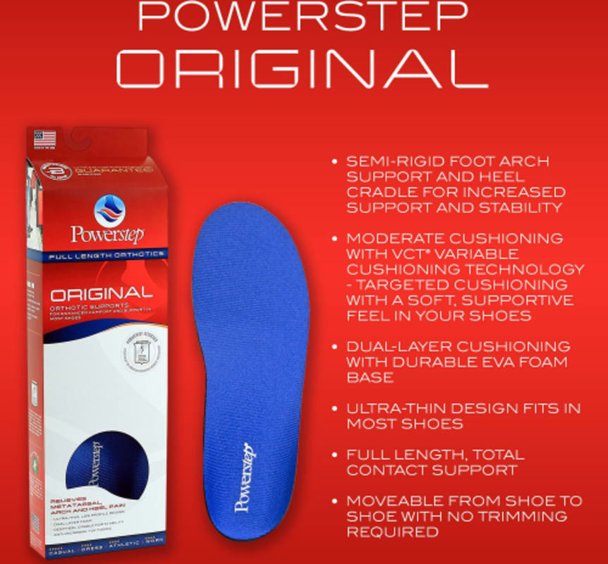 Powerstep original orthotic insoles clearance