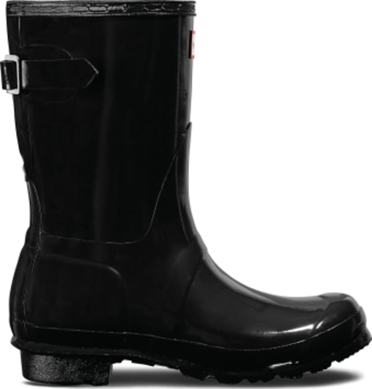  Hunter Footwear Women's Original Tall Back Adjustable Gloss  Rain Boots, Black, 5