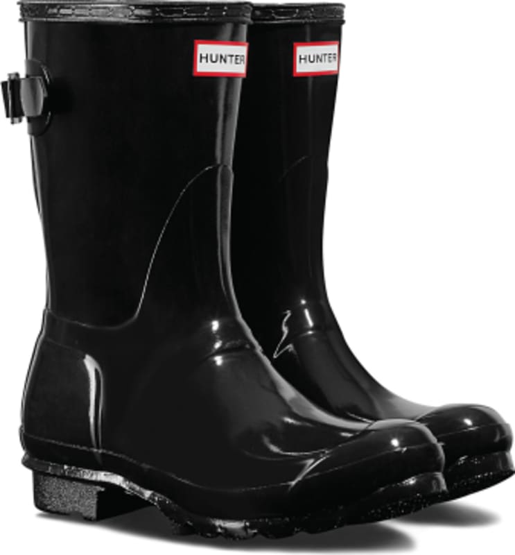 Women's original short back adjustable gloss rain boots cheap