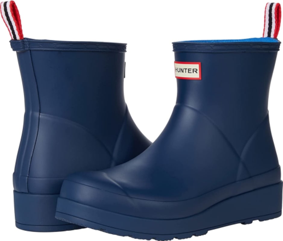 Hunter short navy boots hotsell