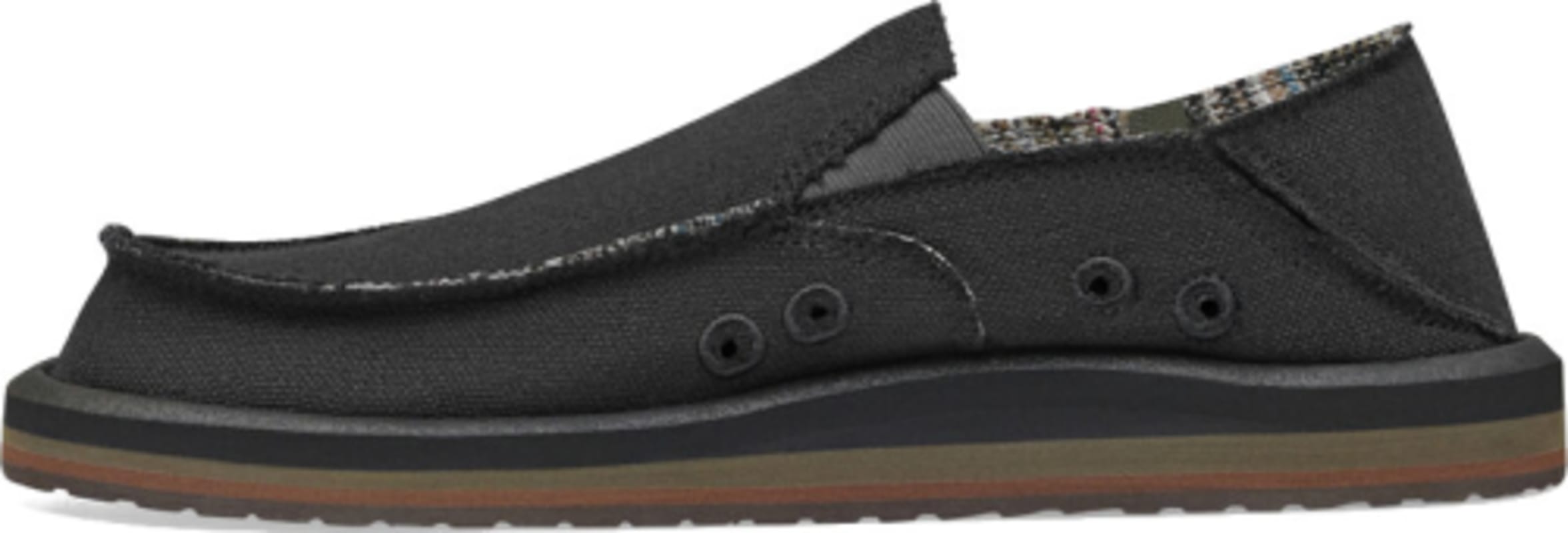 Sanuk Vagabond ST Hemp Sidewalk Surfers - Black