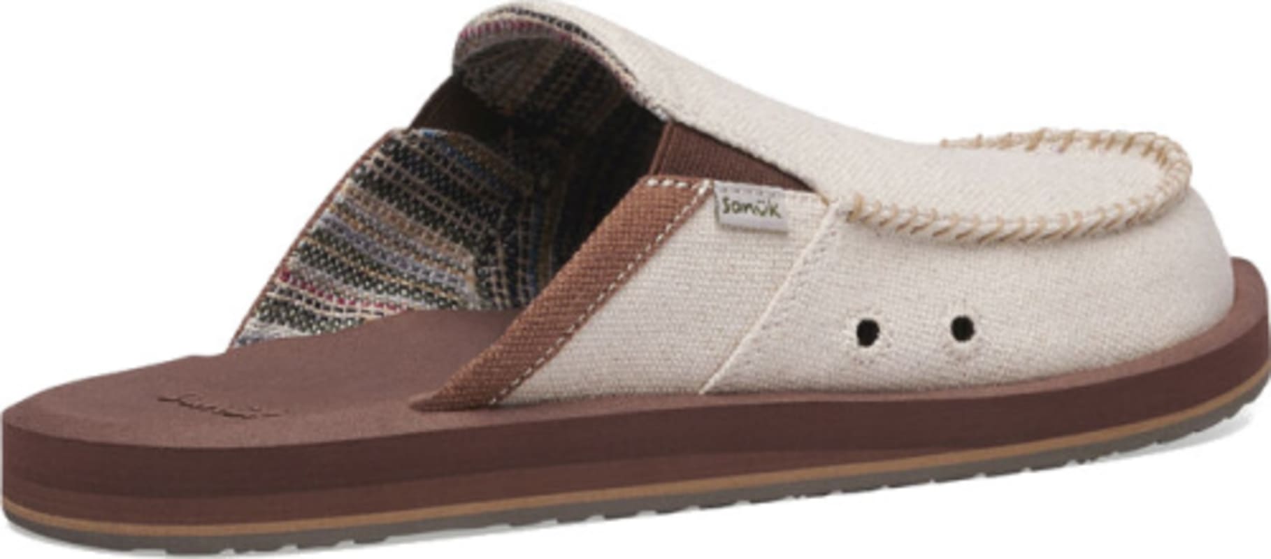 Mens Sanuk You Got My Back ST Blanket Slipper - Brown / Stripes