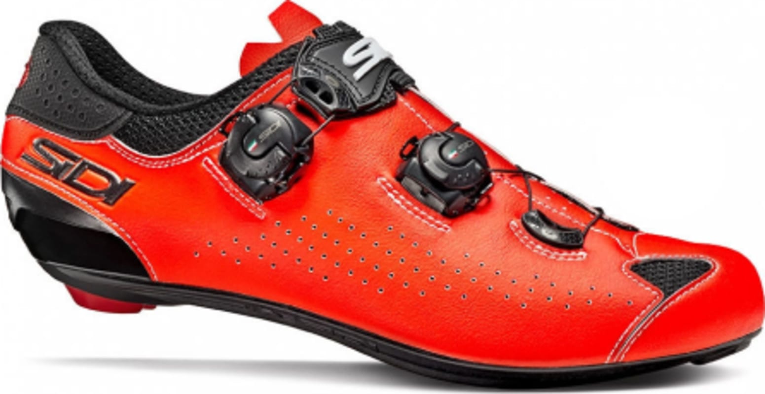 Sidi Genius 10 Men s Road Bike Cycling Shoes Black Red Fluo Size