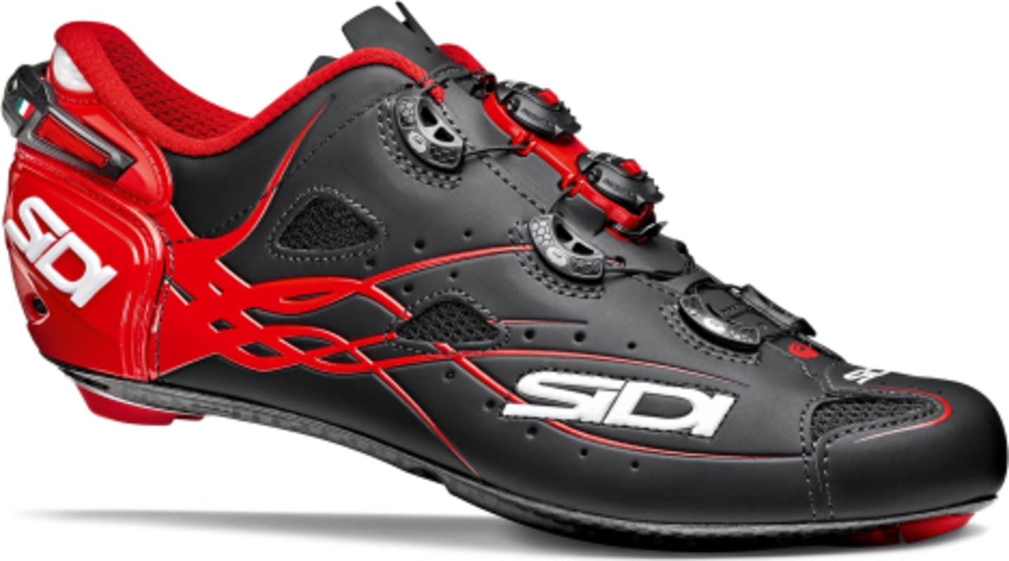 Red sidi cycling shoes discount