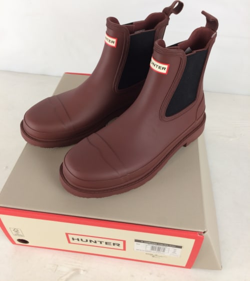 Hunter leather chelsea boots store