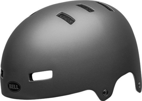 BELL7113908-bell-local-bmx-skate-helmet-matte-gray-front-left