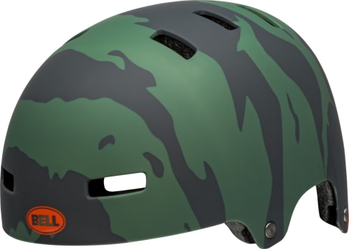 BELL7158297-bell-span-bmx-skate-bike-helmet-ravine-matte-green-orange-front-left