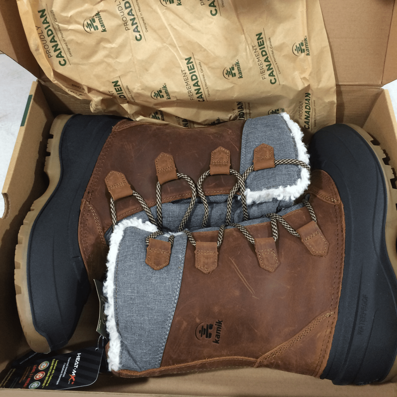 Cognac winter boots deals
