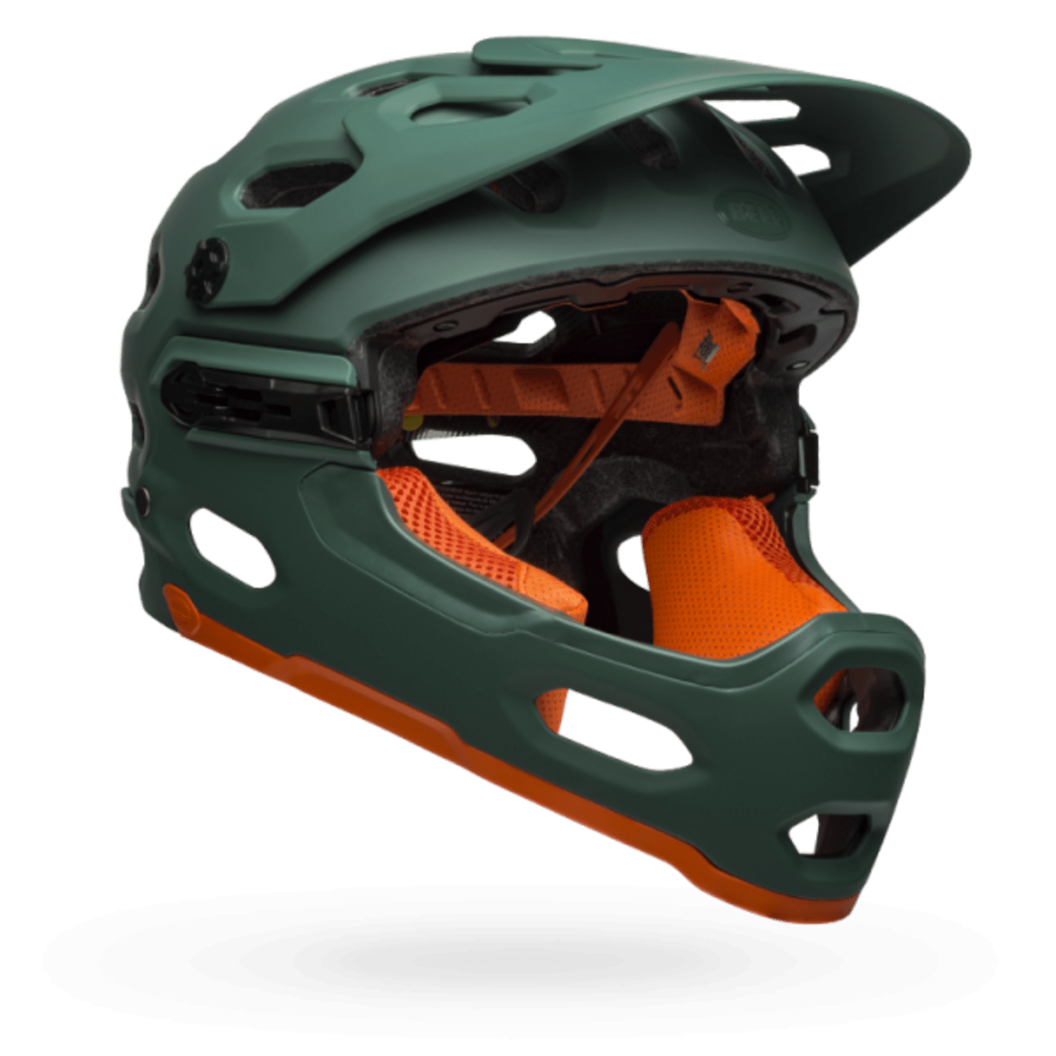 Bell Super 3R Mips Helmet Matte Dark Green Orange L 19 Great