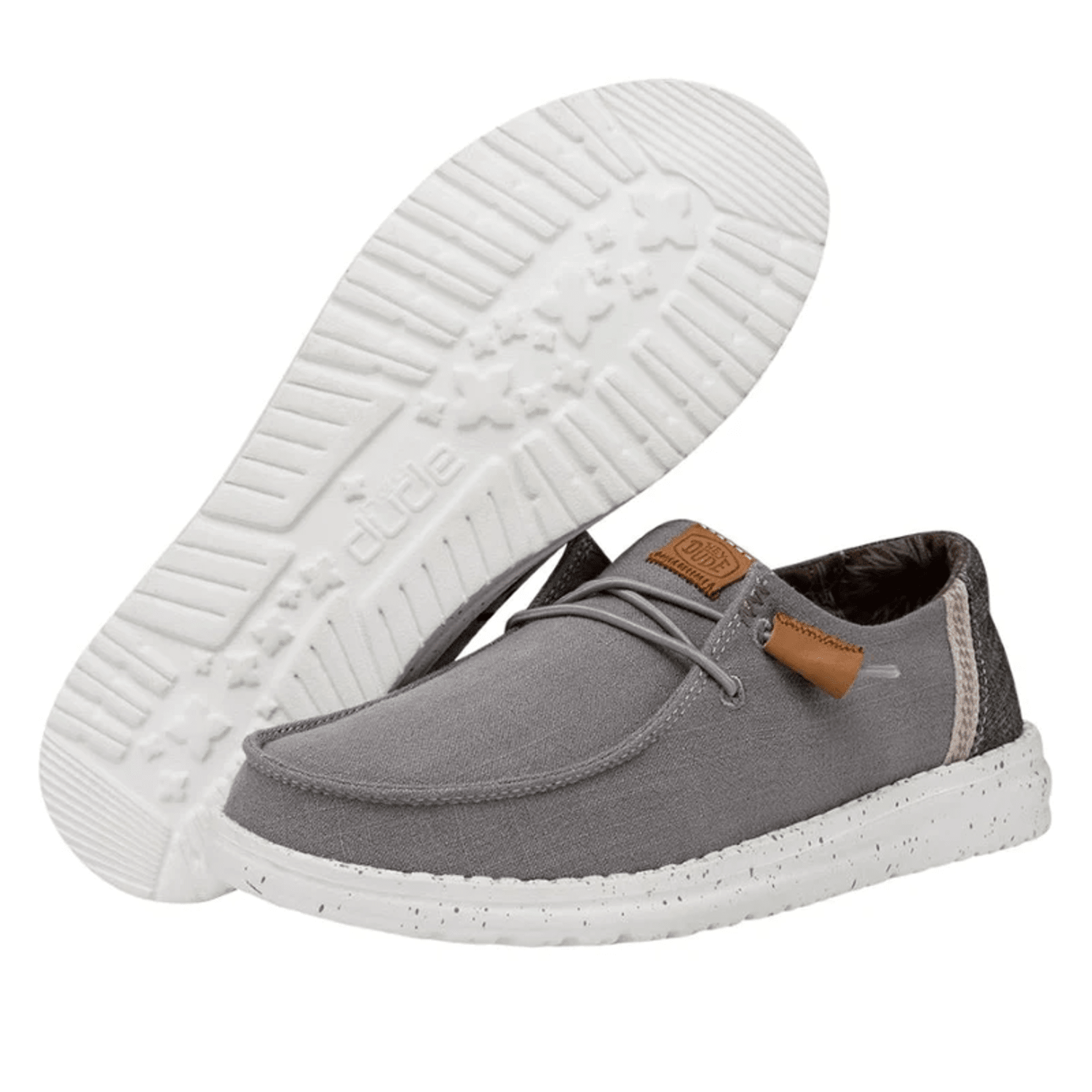 Hey Dude Wendy Washed Canvas Women's Casual Shoes, Grey, W8