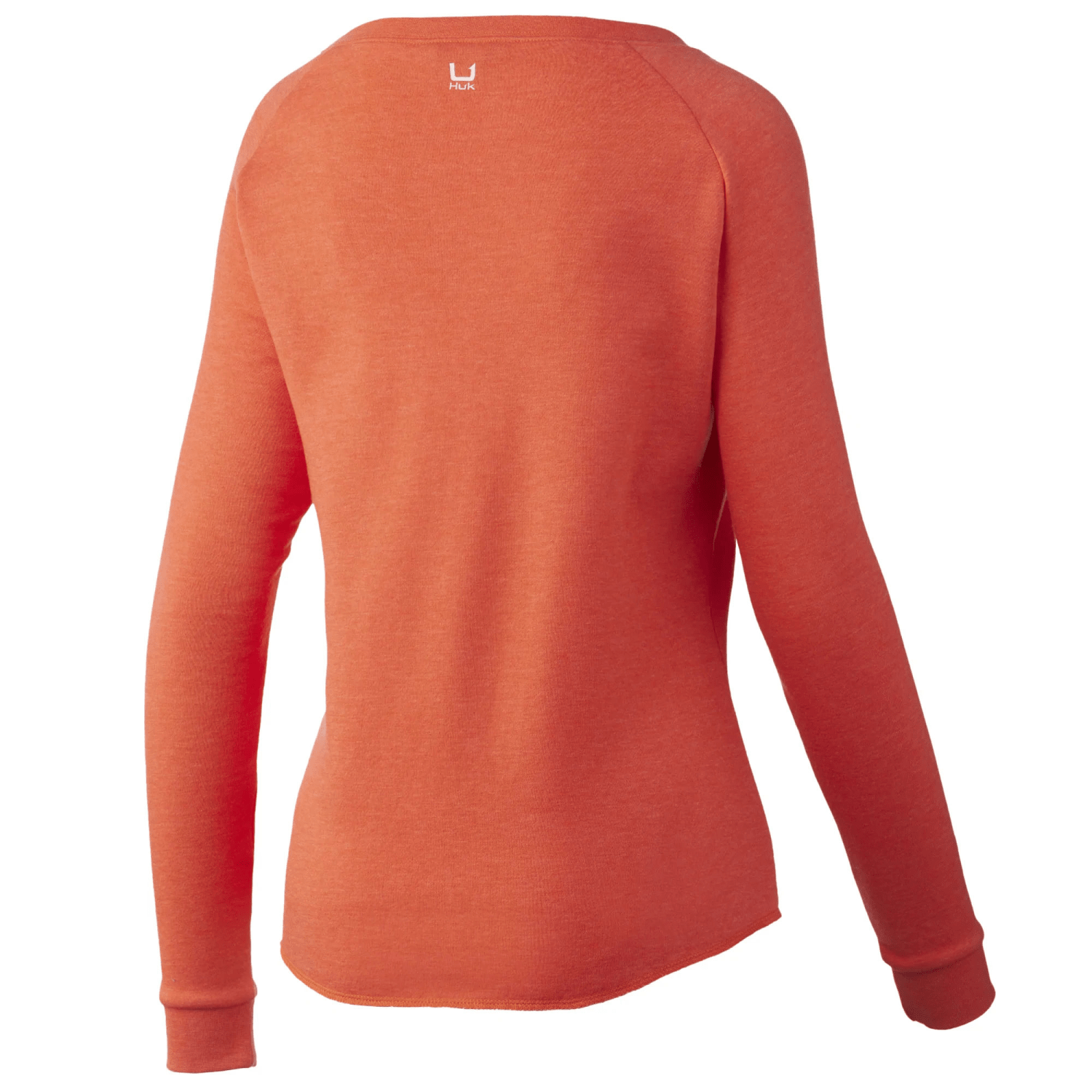 Huk Women's Folly Crew Fleece - Hot Coral Heather - L