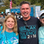 Dr Rick Boulay with ovarian cancer survivors Gretchen Troxell and Meredith Mitstifer at NOCC together in teal event in Philadelphia 2025