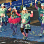 Teal Princesses 5k crew cross the finish line!