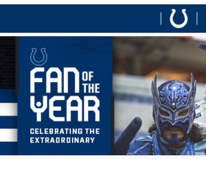 2021 Indianapolis Colts Fan of the Year and 2022 Hall of Fans LUCHABLUE