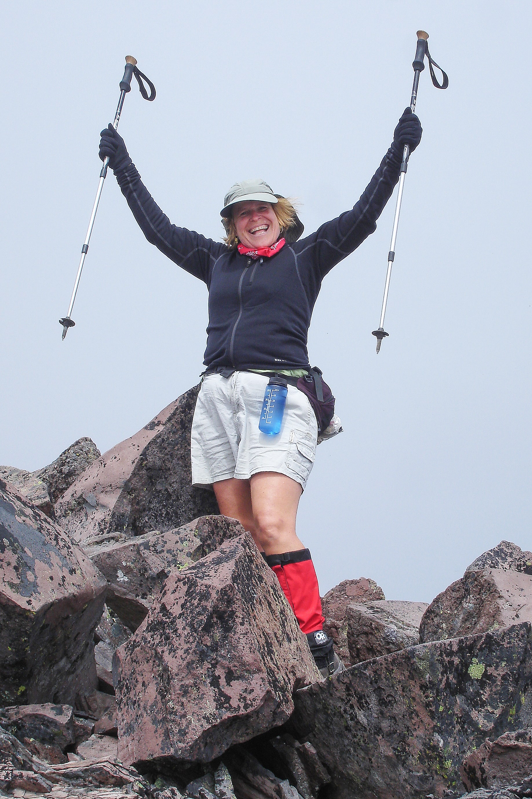 Leslie was exuberent in all that she did, including climbing mountains