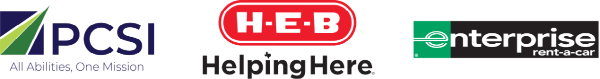 PCSI, HEB, and Enterprise sponsor logos
