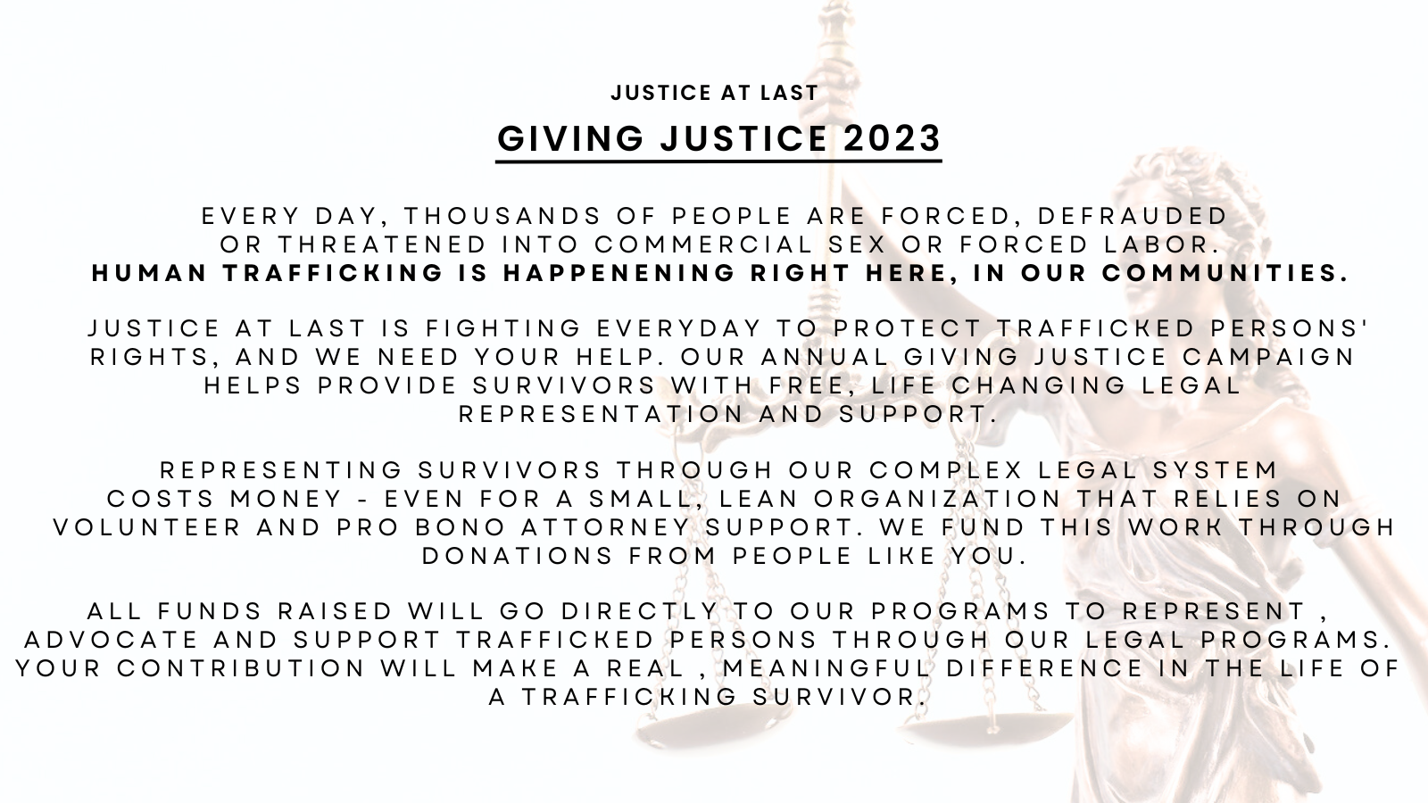 Annual Giving Justice Campaign 2023